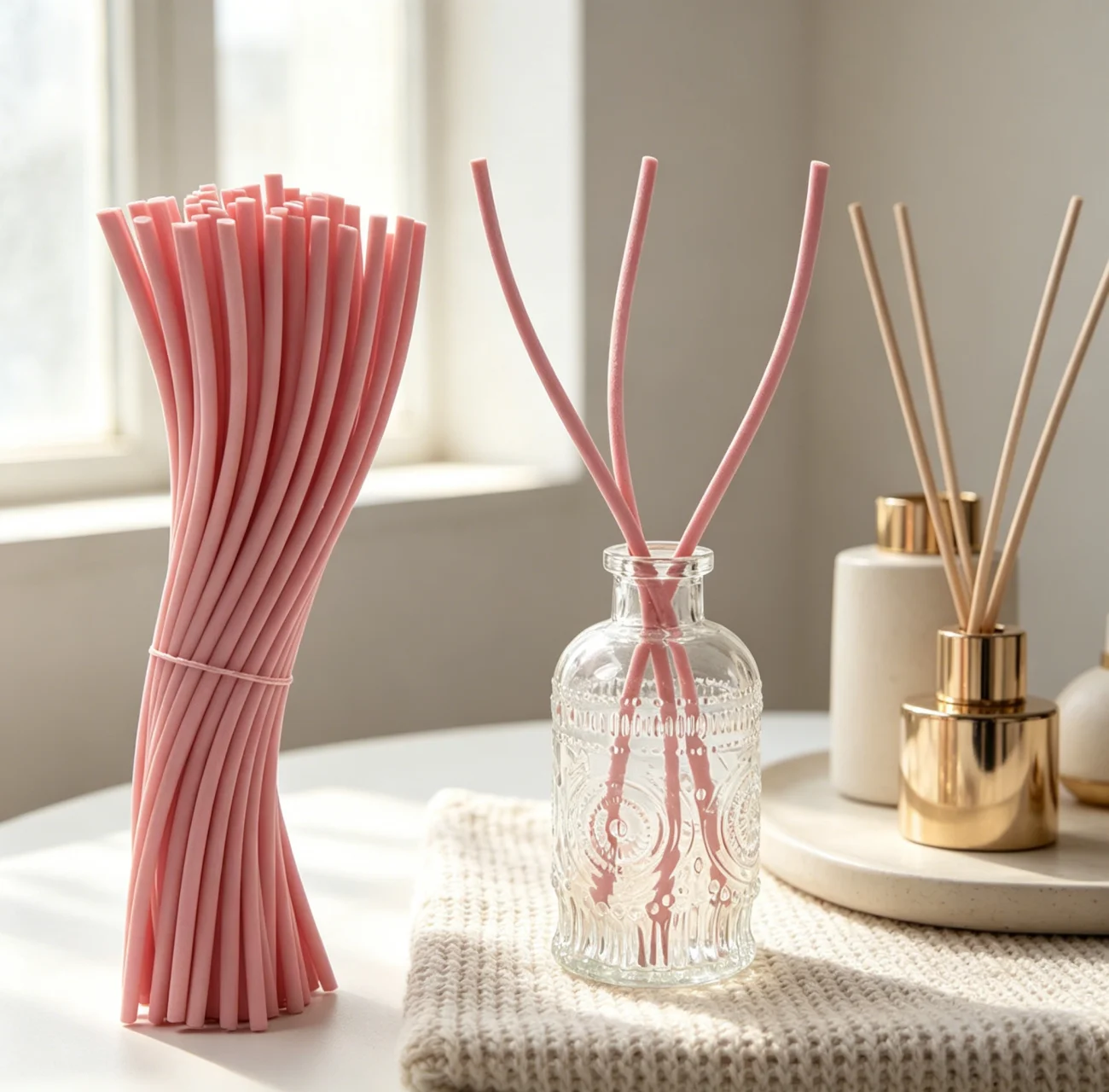 20pcs 3mm28cm New Style Curved Absorbent Evaporation Sticks Diffuser Sticks Available in Pink White Black Colors