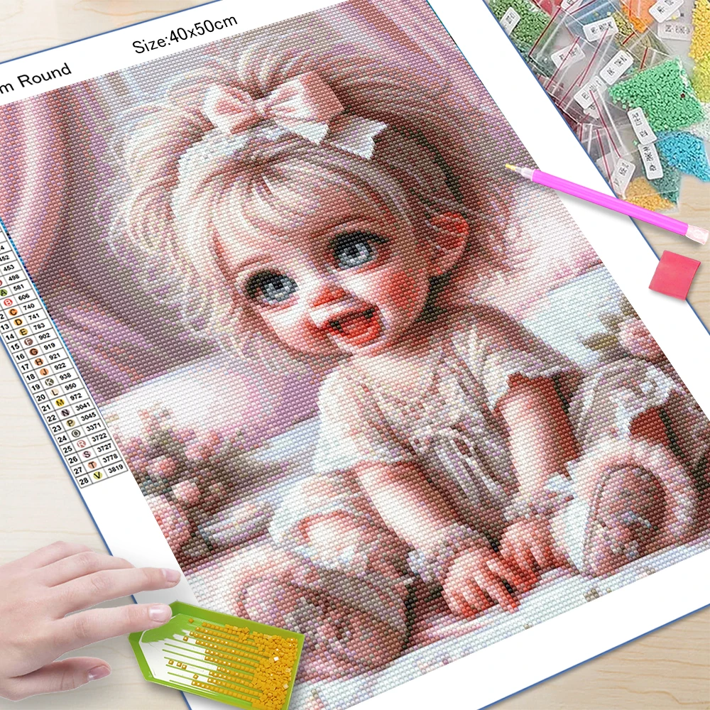 Diy pintura de arte diamante b - Resin Art Baby avaliação e preço