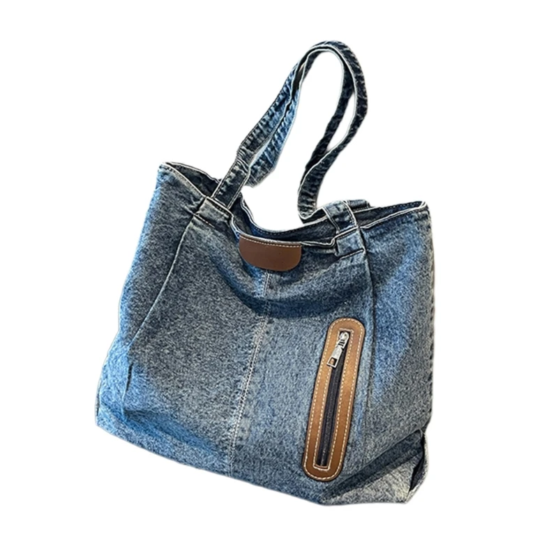 Contemporary Women's Jeans Handbag for Travel Shopping Bag Large Shoulder Bag