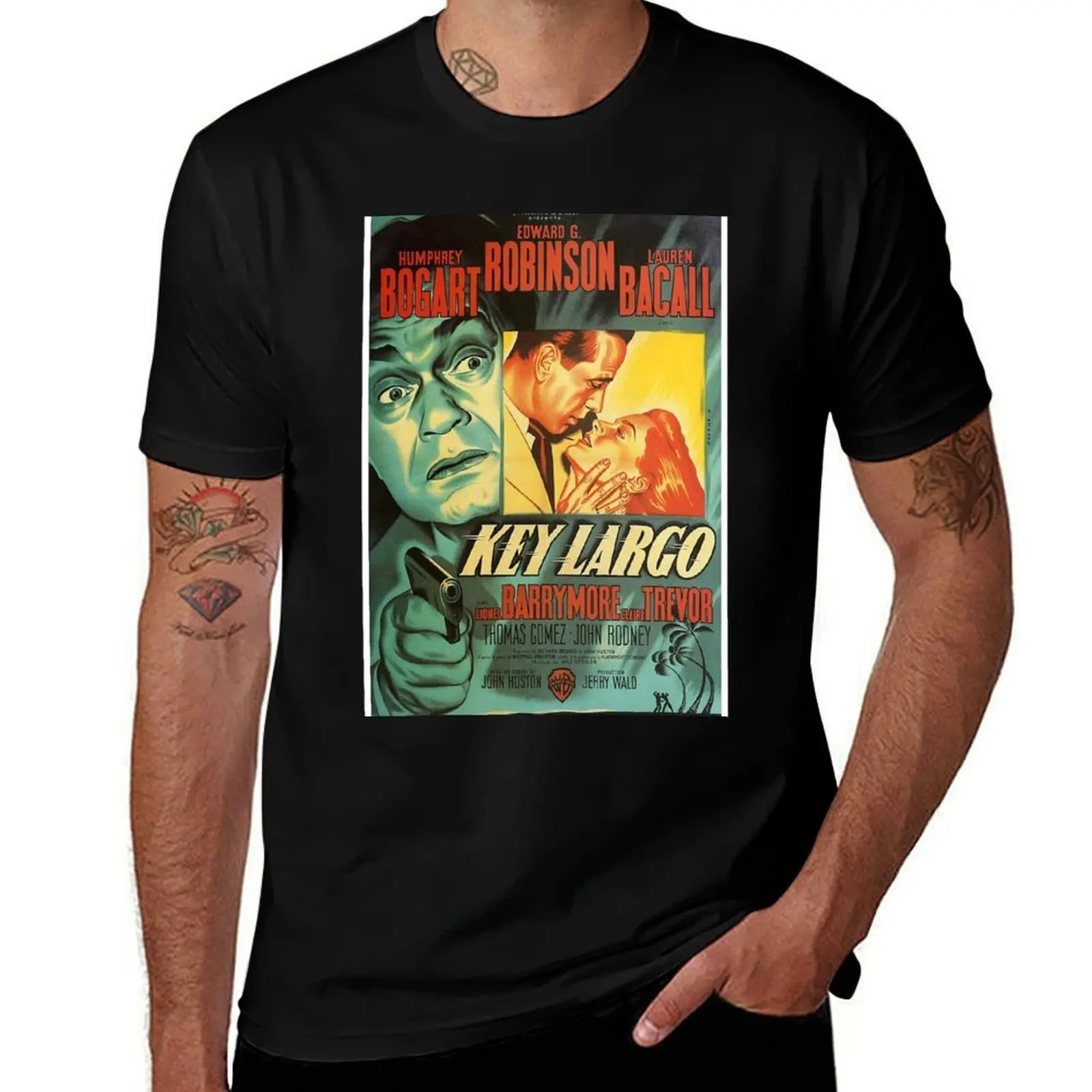 Key Largo - vintage movie poster (Humphrey Bogart, Lauren Bacall, Edward G Robinson) T-Shirt