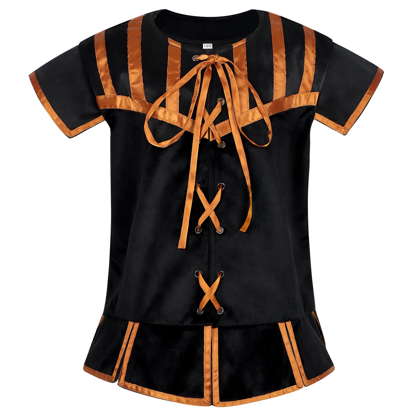 เสื้อกั๊กเด็กสไตล์โจรสลัดยุคเรอเนซองส์สำหรับเด็กผู้ชาย ชุดคอสเพลย์ยุคกลาง ไวกิ้ง สตีมพังก์ กอธิค เสื้อกั๊กฮาโลวีน