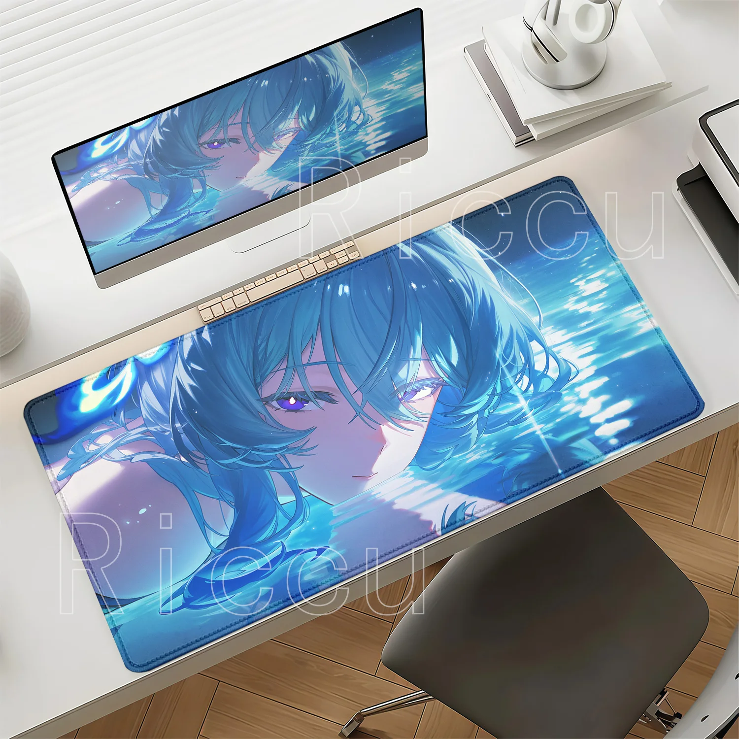 Wuthering Waves The Shorekeeper Gaming Desk Mat Anime Kawaii Girl Non-slip Base Mousepad Large PC Keyboard HD Printing Mouse Pad