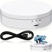 Rotating Display Stand 360 Degree Electric Rotating Table For Photography Products And Display (White 5.4 Inch) 138MM
