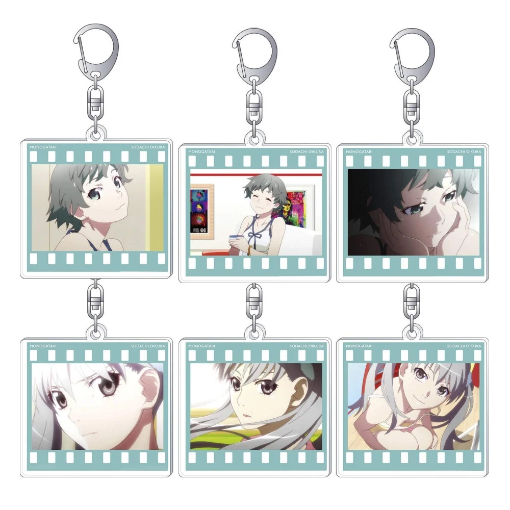 

Anime Peripheral Store Monogatari Series Sodachi Oikura Mayoi Hachikuji Acrylic Keychain Pendant Ornamen Fans Gifts About 6cm