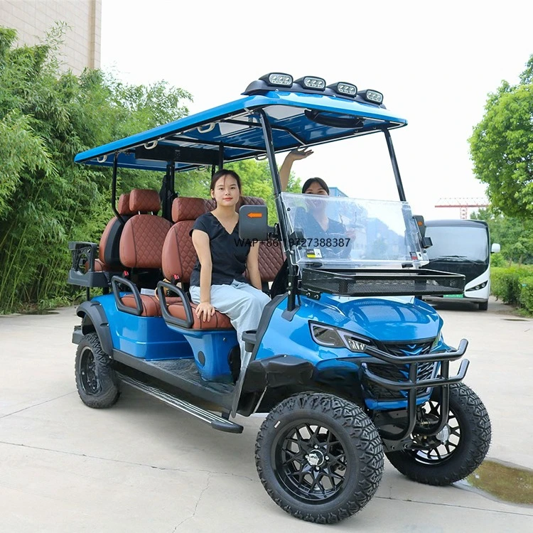 Chinese Supply Lithium 6 Seater Golf Car  4 Wheel Drive Club Car Electric Golf Carts