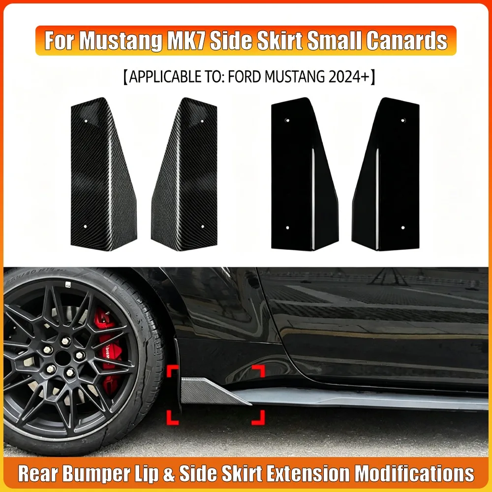

For Ford Mustang MK7 2024+ Side Skirt Corner Spoiler, Rear Bumper Lip & Side Skirt Extension Modifications, Exterior Accessories