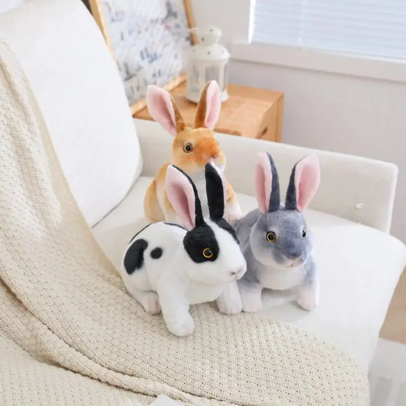 Pluche konijn knuffeldier, cadeaus voor kinderen, knuffelkonijn van wilde dieren, knuffelkonijn voor paascadeaus kinderspeelgoed huisdecoratie