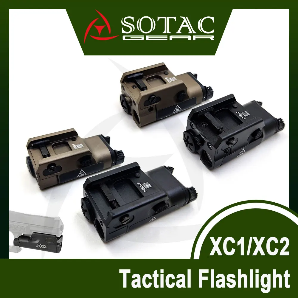 

Тактический фонарь SOTAC GEAR XC1 Scout Light XC2 из алюминия с красным лазером для 20-мм планки, для охоты и тактических задач