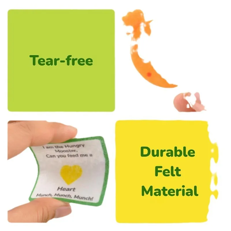 Mainan Pembelajaran Alfabet Anak-anak Mainan Felt Bentuk Warna Yang Cocok Pengenalan Huruf Monster Permainan Lucu Mainan Pendidikan Montessori