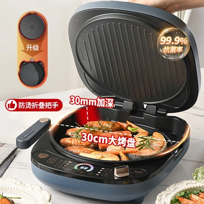 Home Electric Griddle with Dual-Sided Heating, Deepened and Enlarged Pan, Detachable and Washable Electric Pancake Maker