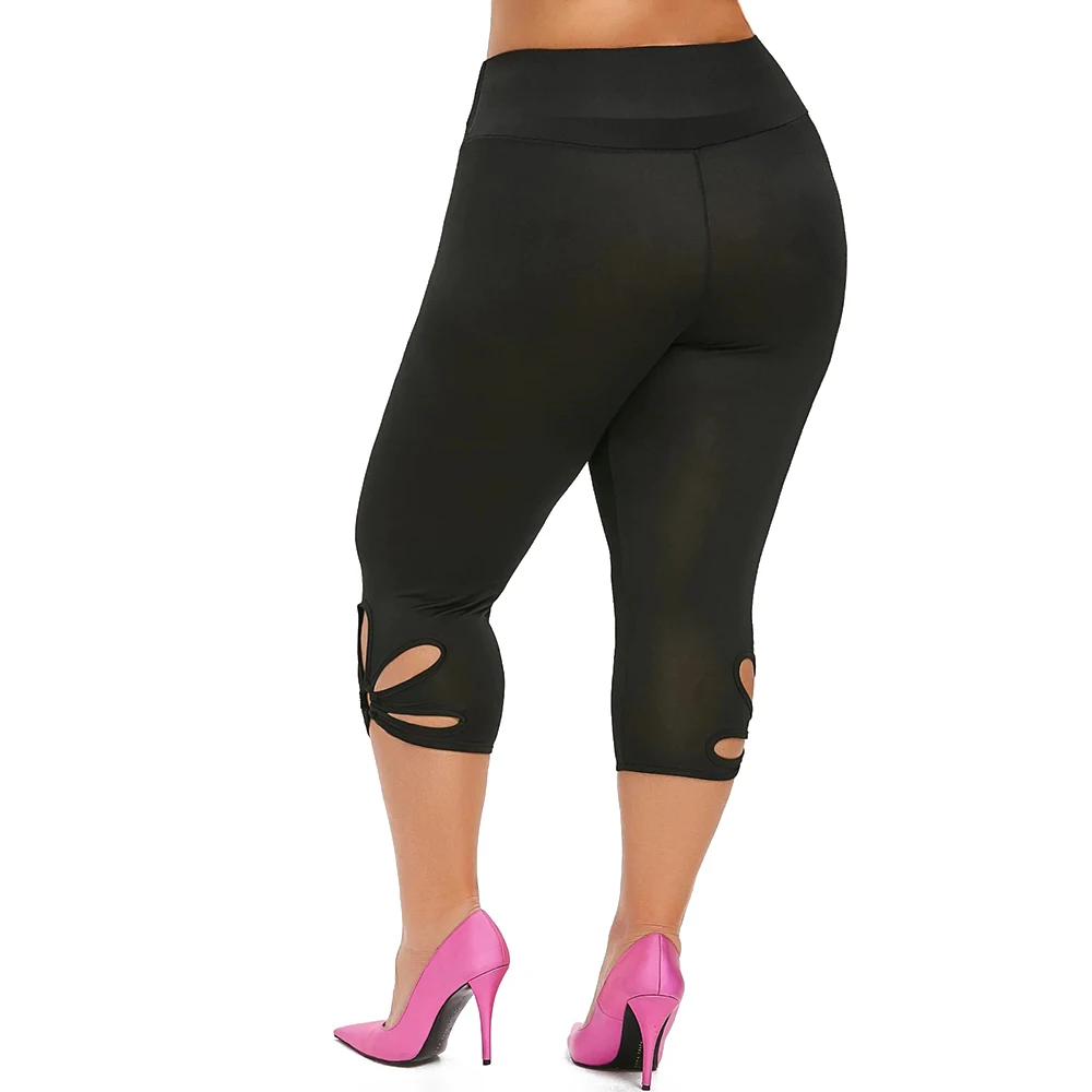 Women's Plus Size Abdominal Control Training Elastic Yoga Leggings Women's Capris High Waist Leggings Elastic Waist Seamless