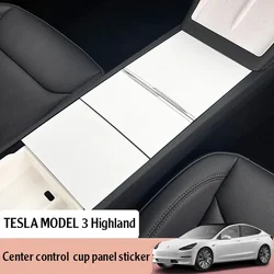 Per il 2024 Tesla Model 3 Highland Car Interior Console centrale Cruscotto Arcylic Board Grana Wrap Protezione Pannello di copertura