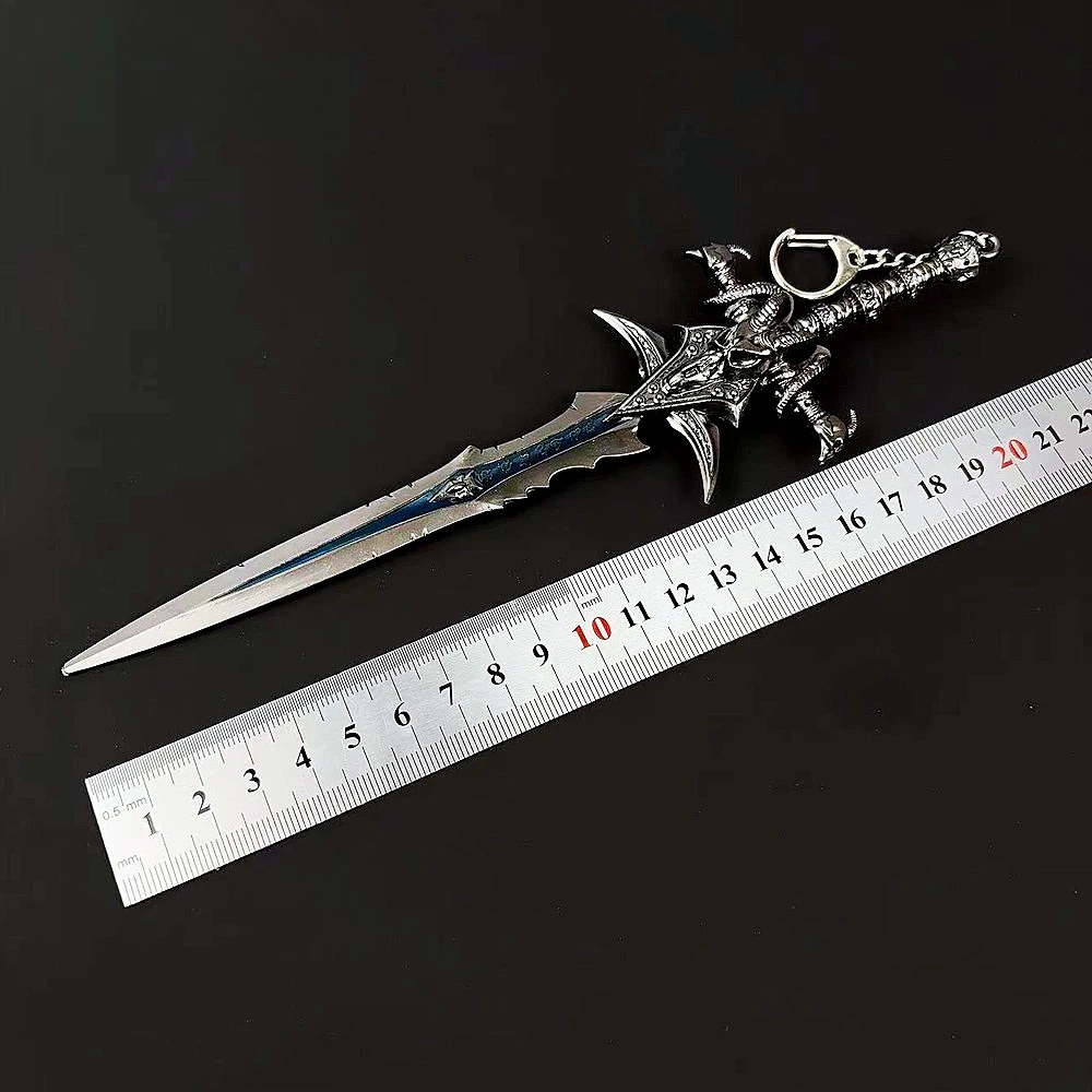 22cm Frostmourne Sheep Head Sword Alloy Ornament Figure Keychain Toy Knife Decorations Game Props Gifts Collections - view 5