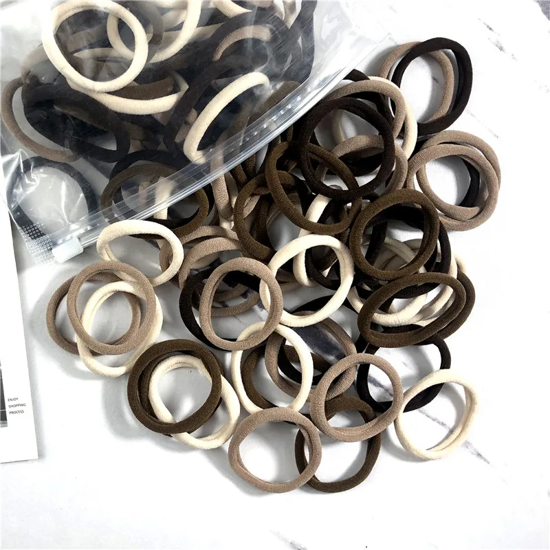 20/50 Teile/satz Haarbänder für Frauen Mädchen Grundlegende Haar Gummi Krawatten Seile 4 cm Einfache Elastische Stirnband Haar Zubehör pferdeschwanz Halter – Detail 5