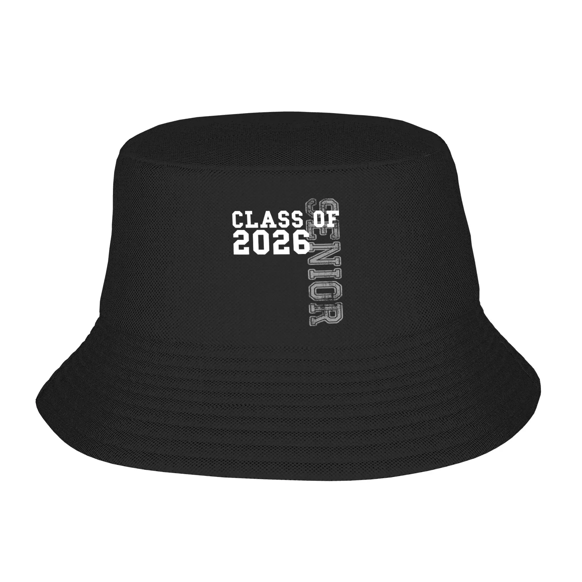 Girl Harajuku Class of 2026 Senior Graduation Bucket Hat Accessories  Bob Hat For Vocation Getaway Headwear Lightweight
