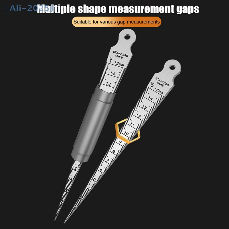 1Pcs 1-15mm Stainless Steel Taper Gauge Feeler Inner Diameter Ruler Hole Measuring Tool For Taper Aperture Scale