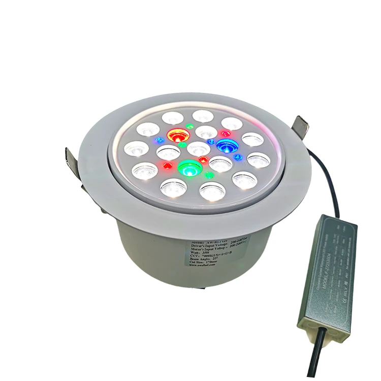 Modern RGB Mix LED Downlight for Indoor Use Rotating Gold Spotlight for Jewelry Store Aluminum Remote Control WHITE WARM WHITE