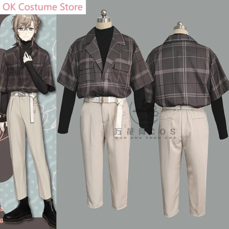 

Anime! Vtuber Nijisanji Kanae Game Suit Handsome Uniform Cosplay Costume Halloween Party Outfit Casual Clothing Unisex