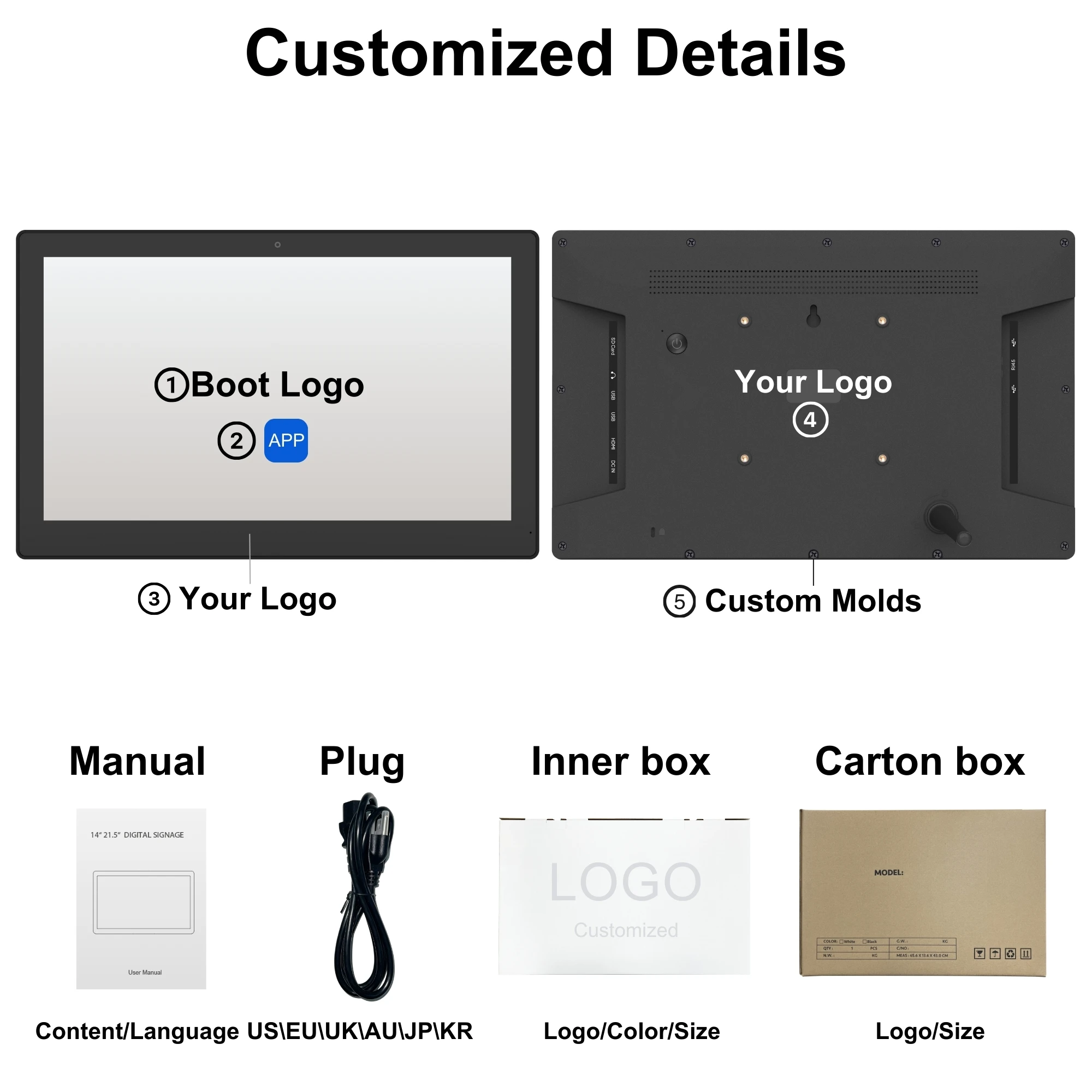 WF1568T 15.6 Polegada Tablet RK3568 Painel de Toque Capacitivo Interativo Android11 2 + 16GB Tablet para Exibição de Publicidade Comercial