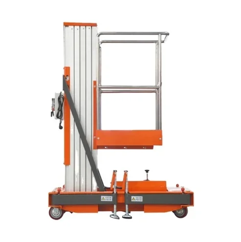 

CE 4-12m 100kg Electric Aluminum Alloy Portable Manual Man Lift Single Mast Aluminum Lifting Ladders