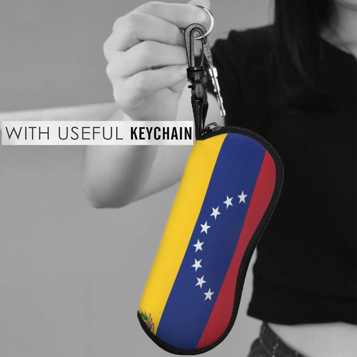 Borsa per occhiali Unisex custodia protettiva bandiera del Venezuela scatola per occhiali da sole portatile scatola per occhiali da lettura