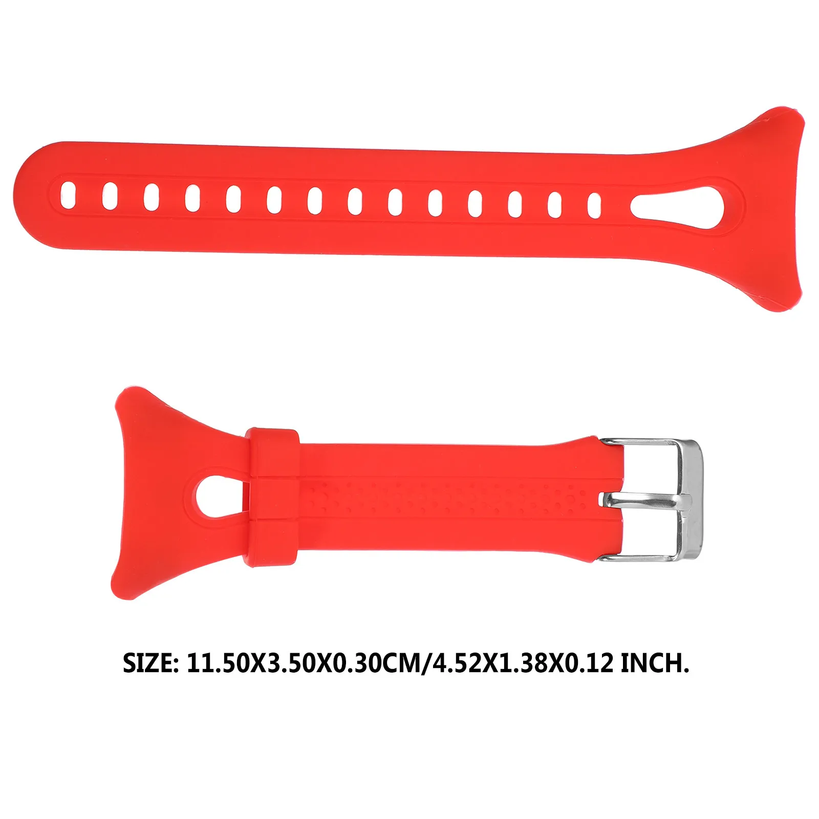 Silicone Watchband Compatible with Garmin Forerunner 10 15 Quick Detach Strap Soft Sturdy Compression Molded Breathable Fitness