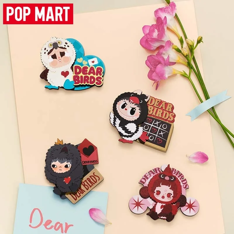 Neue POPMART Dear Birds Serie Kühlschrankmagnete Blind Box Kawaii Wohndekor Sammlerstück Ornament Geschenk für Erwachsene Hobby-Sammler