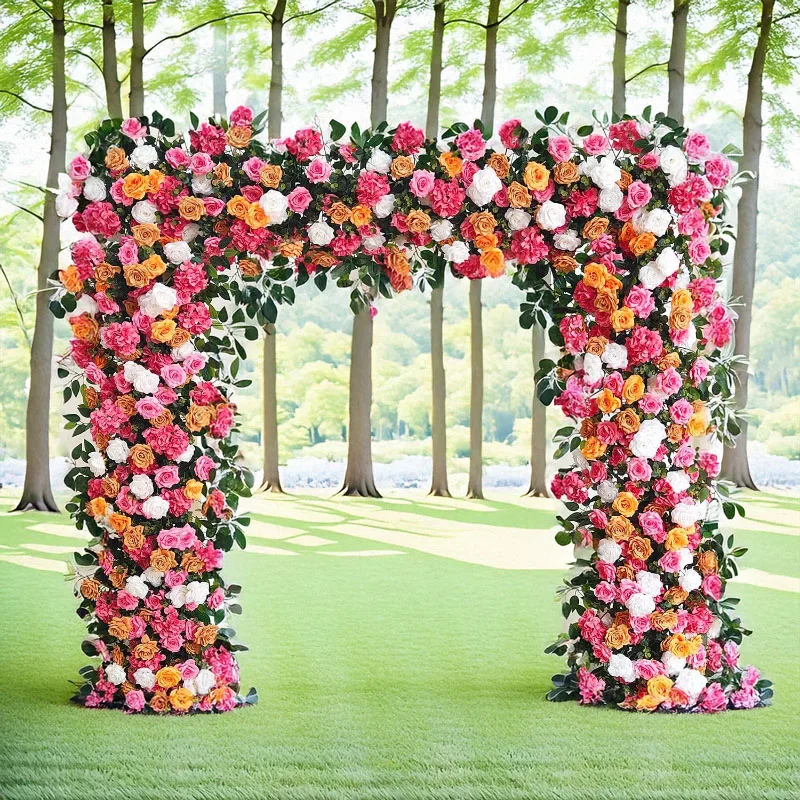 

Европейские осенние квадратные арки, цветочная композиция, фоновое украшение, свадебное уличное дорожное руководство, цветок, искусственный цветок, стена