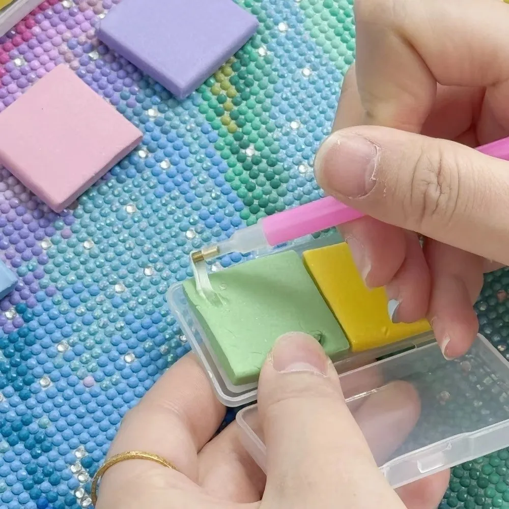 1/2PCS Silicone Diamond Painting Clay Cross Stitch DIY Embroidery Accessories Diamond Art Putty Clay Enduring Stickiness 3x3cm