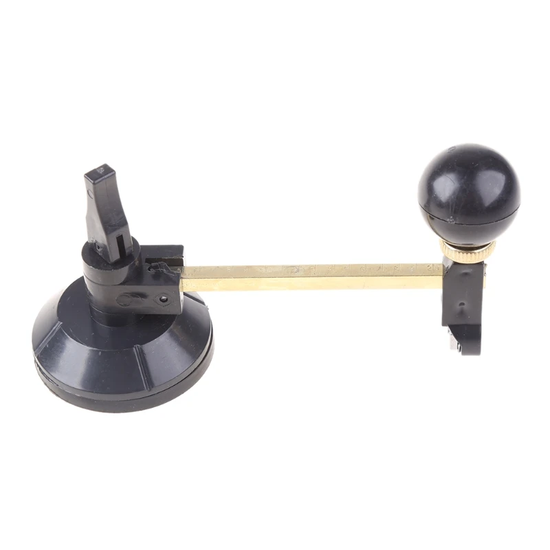 41QF 6 Rad Bau Werkzeug Langlebig Rund Kompass Glas Cutter mit Saugnapf