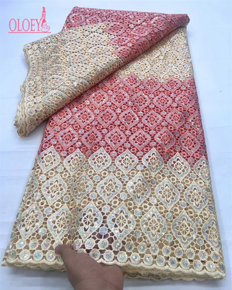 

OLOEYAfrican Lace Fabric High Quality,Cotton Fabrics By The Meter,Embroidery,Rhinestone,Linen,Prom Dresses,Tulle,Design