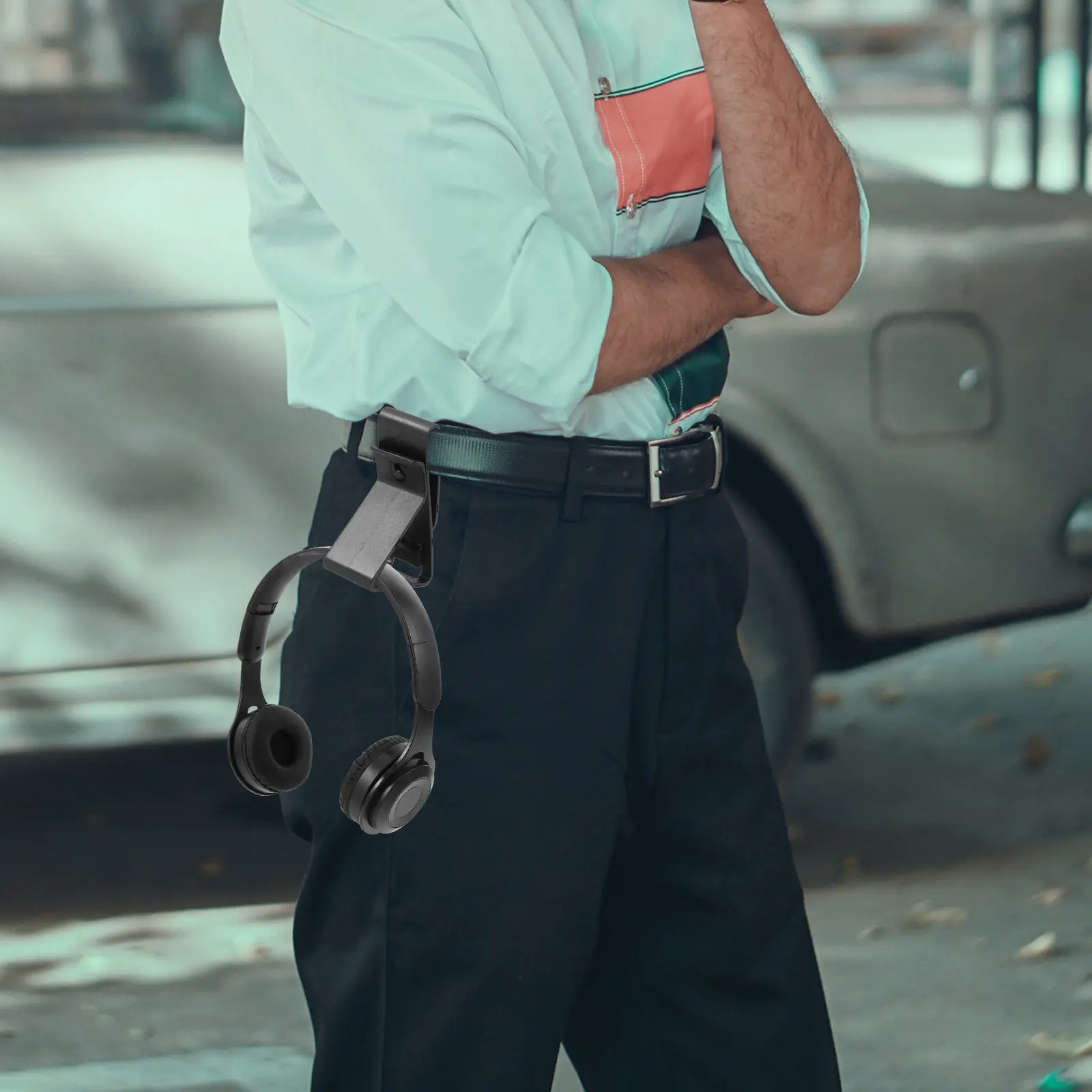 

1pc Tactical Earphone Hanger Clip Holder Durable Nylon Waist Mount For Headphones Mobile Phone Gaming Hunting Outdoor