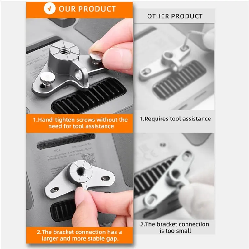 B03B-2X Strap Buckle Holder For DJI RC2/RC Remote Control With Screen Mount Board Hook Bracket For Mini 4 Pro