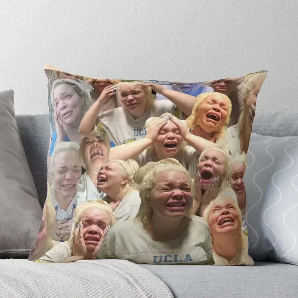 

Trisha Paytas Crying Throw Pillow Decorative Cover For Living Room Christmas Pillow Cases pillow