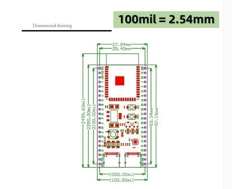ESP32-S3 Entwicklungsboard WiFi BLE5.0 Dual-Core Typ-C N16R8 N8R8 N8R2 Mikrocontroller-Kernplatine mit 8MB PSRAM – Detail 2