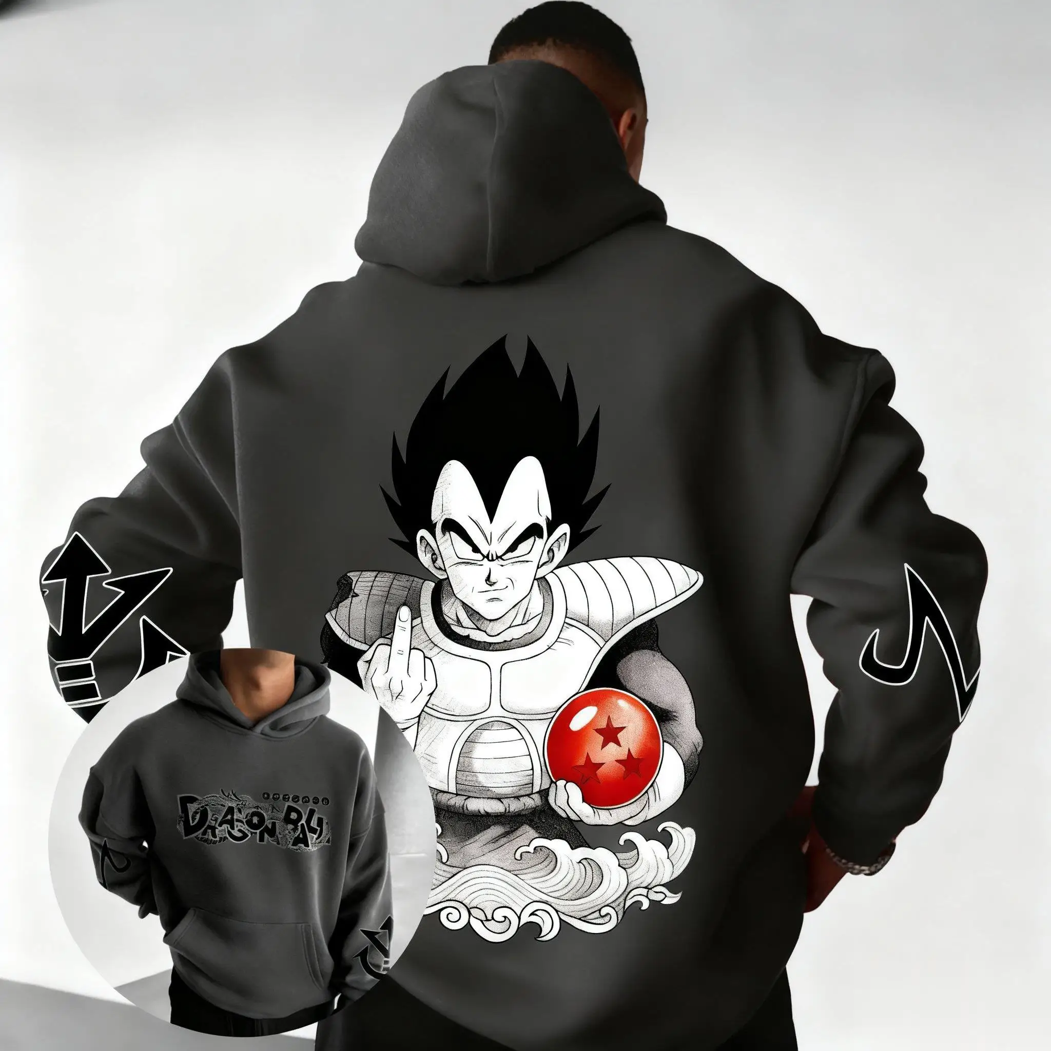 

Dragon Ball Comics Co Branded Printed Hoodie 2026 Autumn/Winter New Loose Retro Casual Japanese Harajuku Neutral Hoodie Top.