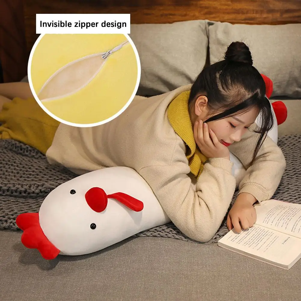 

80cm Soft Pillow Toys Cute Stuffed Yellow Round Chick Animals Gifts Pillow Sleeping Toys Doll Stuffed Girls Plush Long K5I0