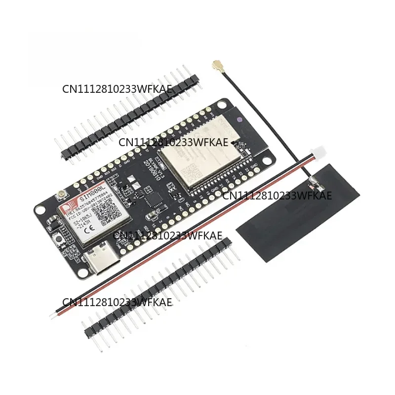 TTGO t-call V1.3 ESP32 wireless module, SIM antenna, SIM card, SIM800L module and GSM/GPRS arduino antenna