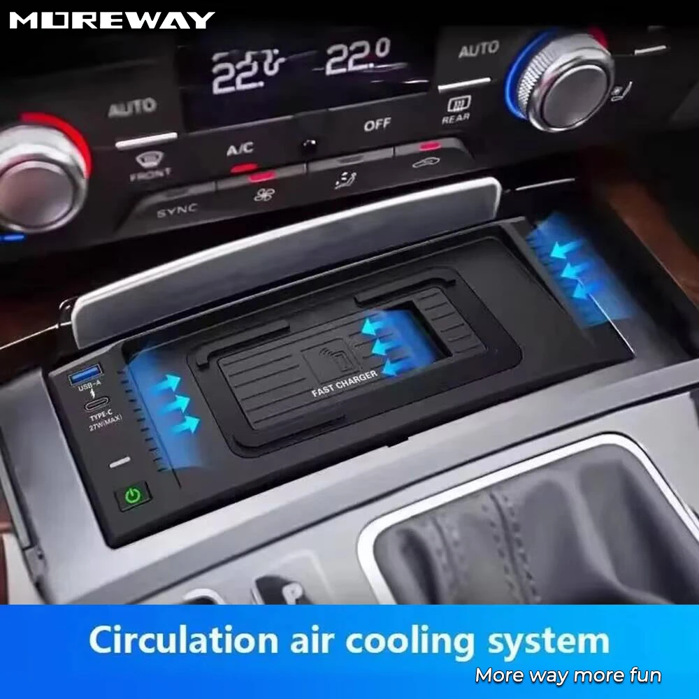 

Moreway Wireless charging For Audi A6 C7 A7 S6 RS6 S7 RS7 2013 2018 phone charger Holder Fast charge Car interior Accessories