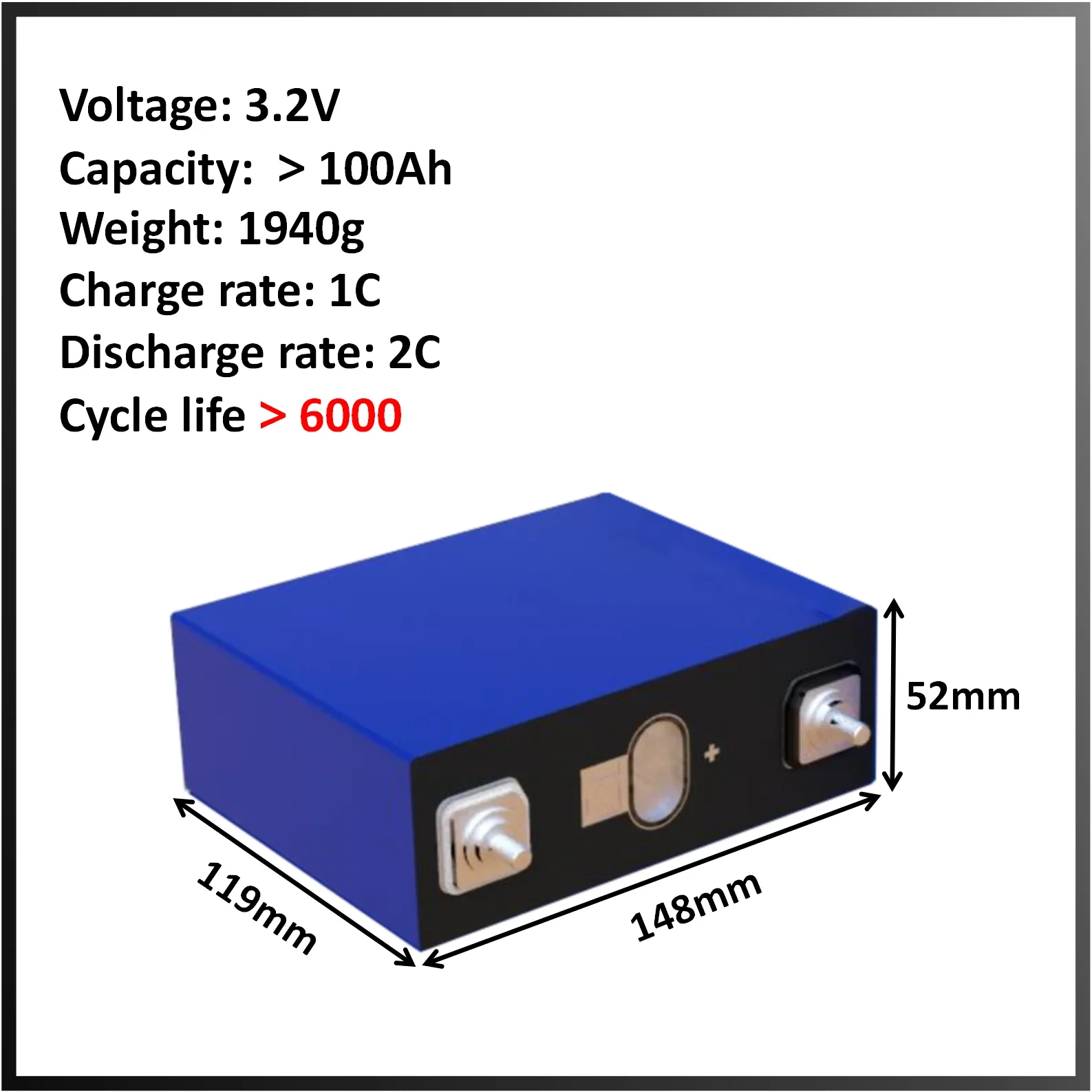 Imagem -02 - Nova Célula de Lítio Prismática Lifepo4 3.2v 100ah 280ah Lfp para Veículo Elétrico Diy rv Sistema Solar Bateria Livre de Impostos