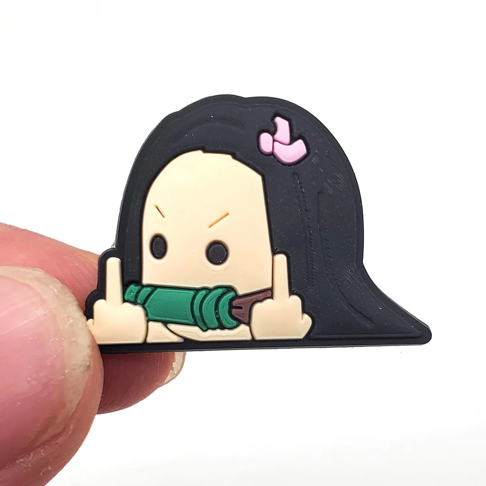 31Pcs/Set Cartoon Japanese anime Shoe Charms Accessories PVC Shoe Decrations Wristband Buckle Kids X-mas Gift image 4