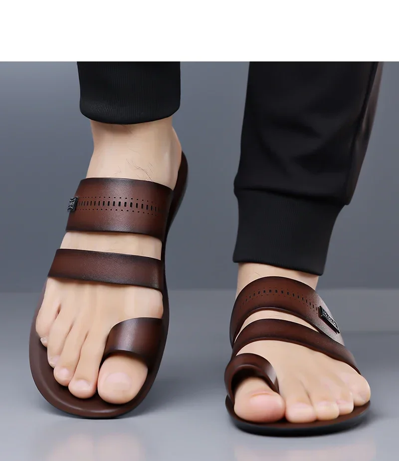 Herren-Sommer-Slides, bequeme, atmungsaktive, weiche Sohle, rutschfeste, verschleißfeste Sandalen für Outdoor, Autofahren und Strand-5123 – Detail 7