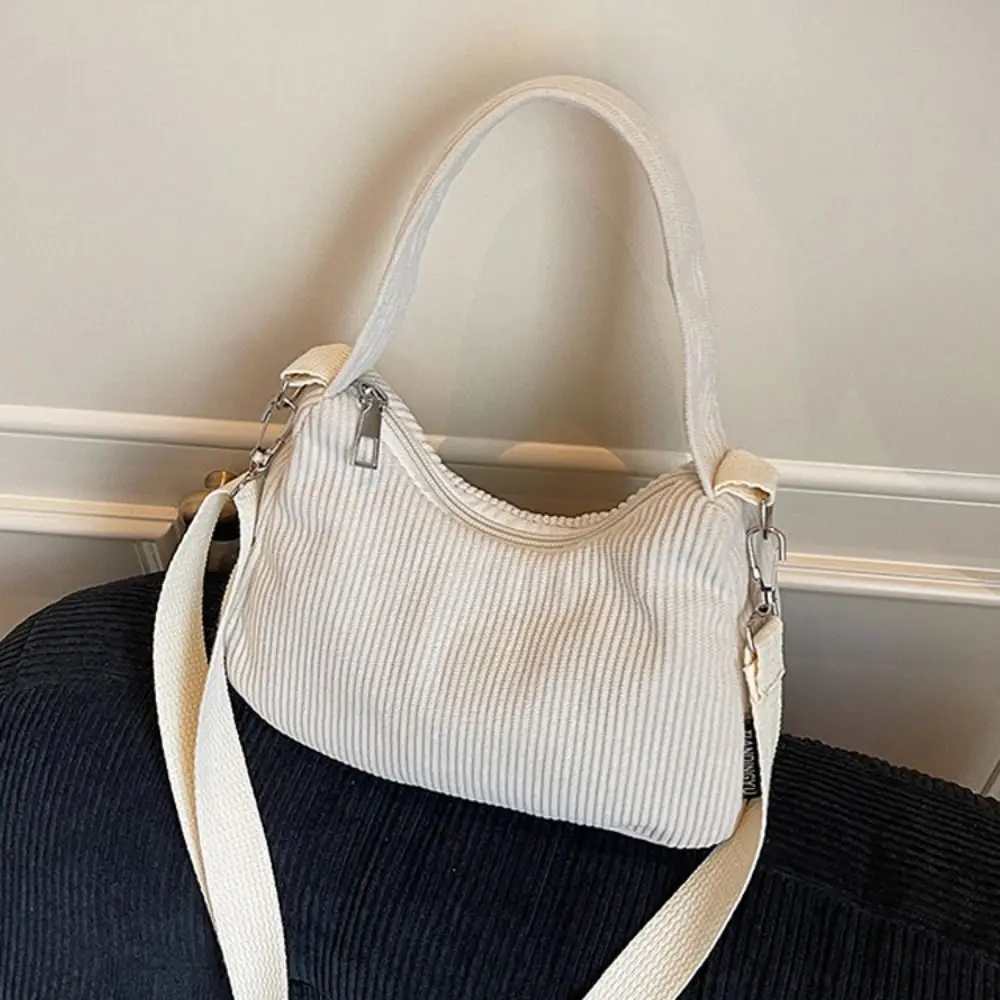 

Trendy Solid Color Crossbody Bag Square Corduroy Fabric Shoulder Bag Simple Mobile Phone Bag Casual Wear