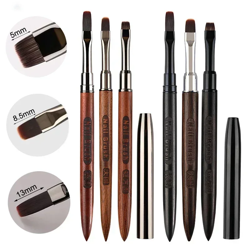 Wood Gel Painting Brush Nail Art for Gel Tip Extension Acrylic Builder Accessory Nail Art Brushes Manicure UV Gel Nails Brush