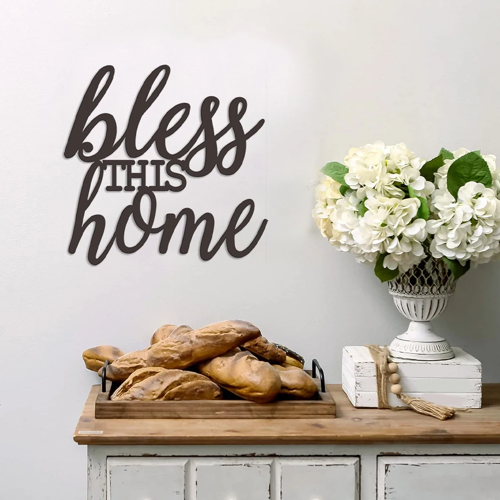 

Metal Wall Decor Rustic Hanging nament Vintage Garden Art Home Decoration Metal Letter Craft Windchimes Hanging