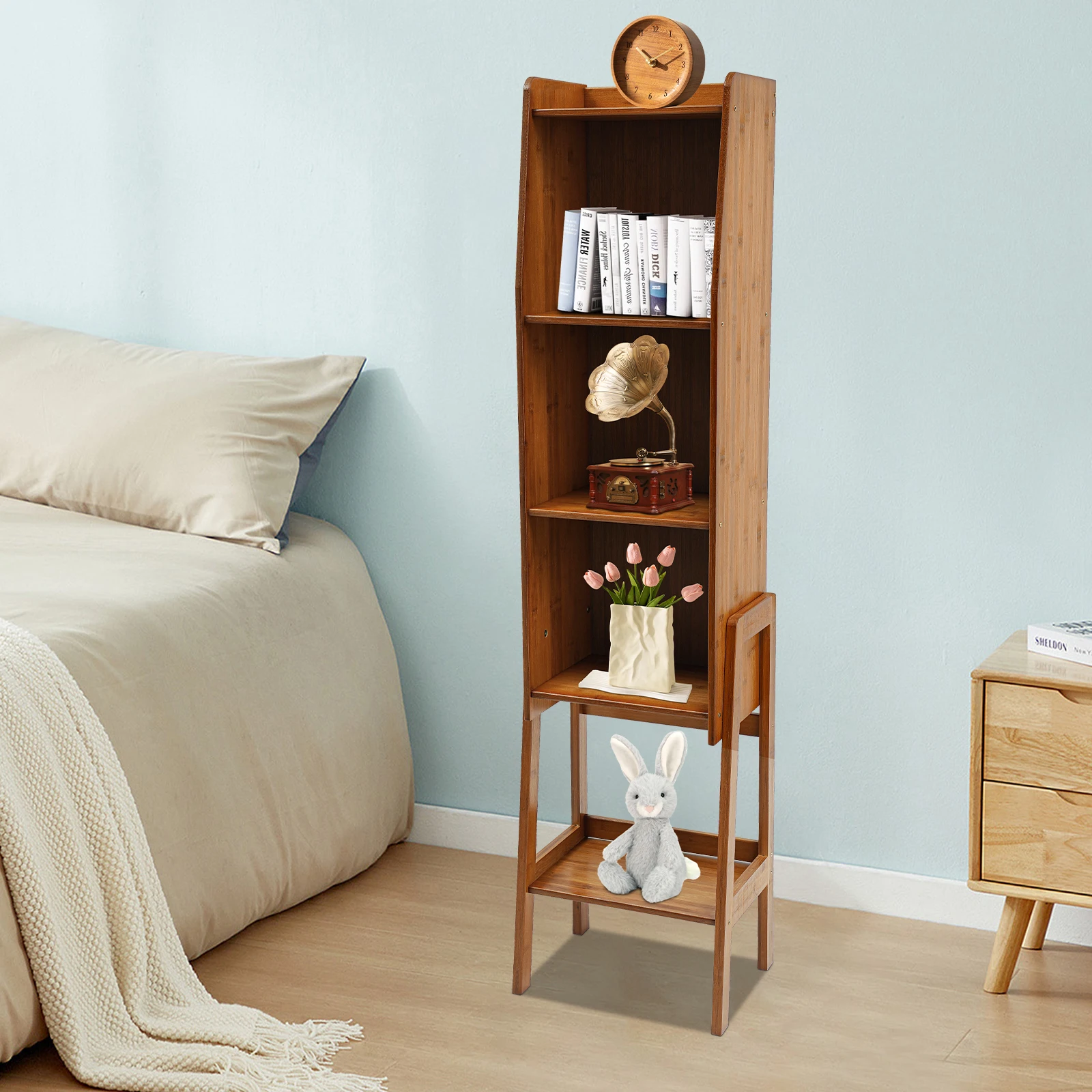 

Modern Tea Table Bedside Table and Living Room Bookshelf with a Load-Bearing Capacity of 10kg on the 5th Floor, Storage Cabinet