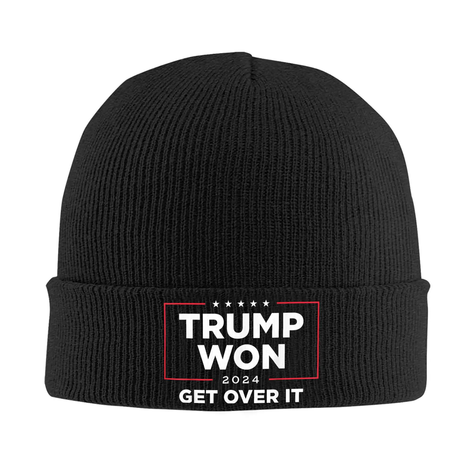 Get Over It-Bonnet en acrylique Donald Trump pour hommes et femmes, casquette President Cap, 2024 Whole Hat, 45, 47, nouveau, automne, hiver, offre spéciale