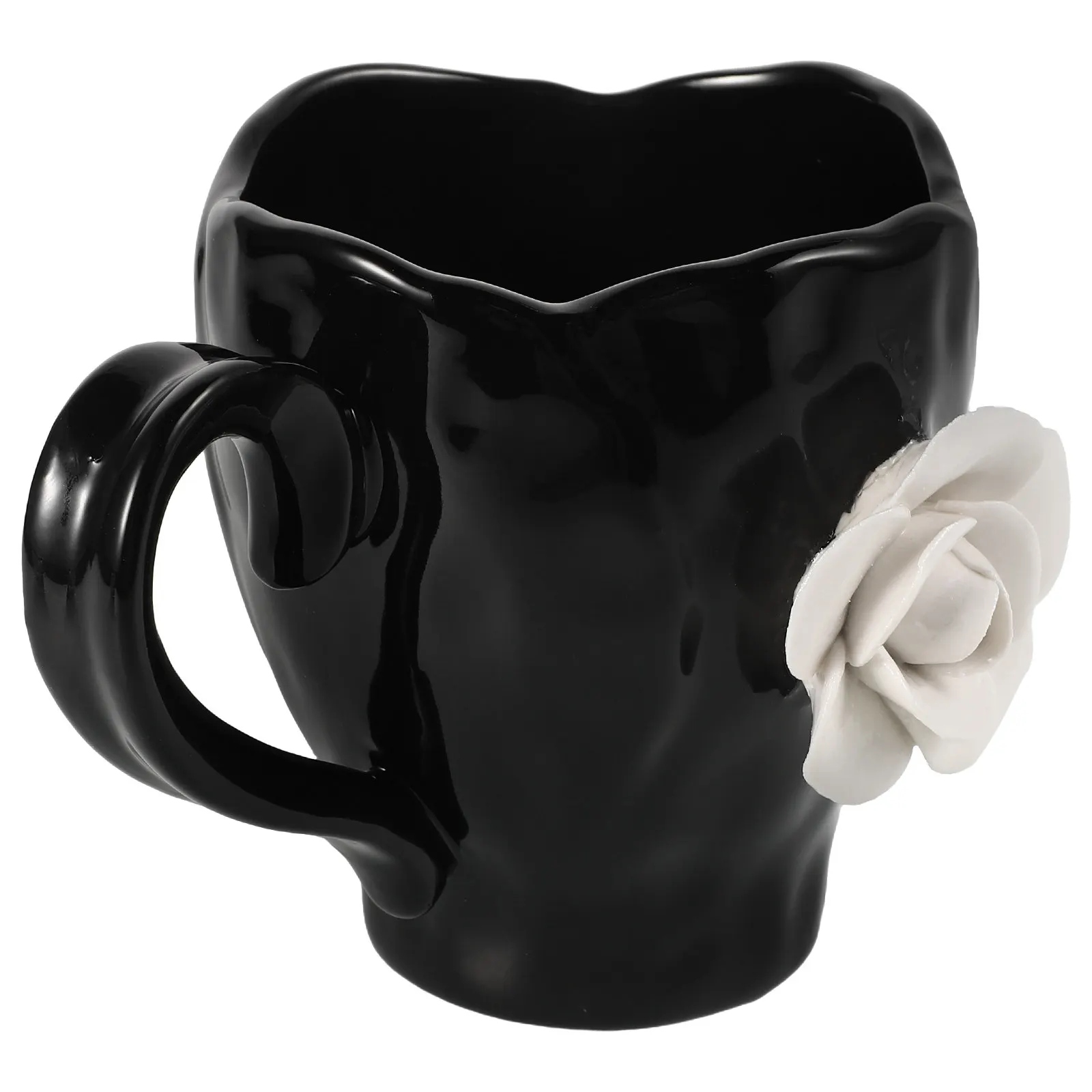 

Керамическая кружка с дизайном роз, большая емкость, с цветочным узором, винтажный стиль, милая декоративная кружка для любителей чая, кофейные кружки для мужчин