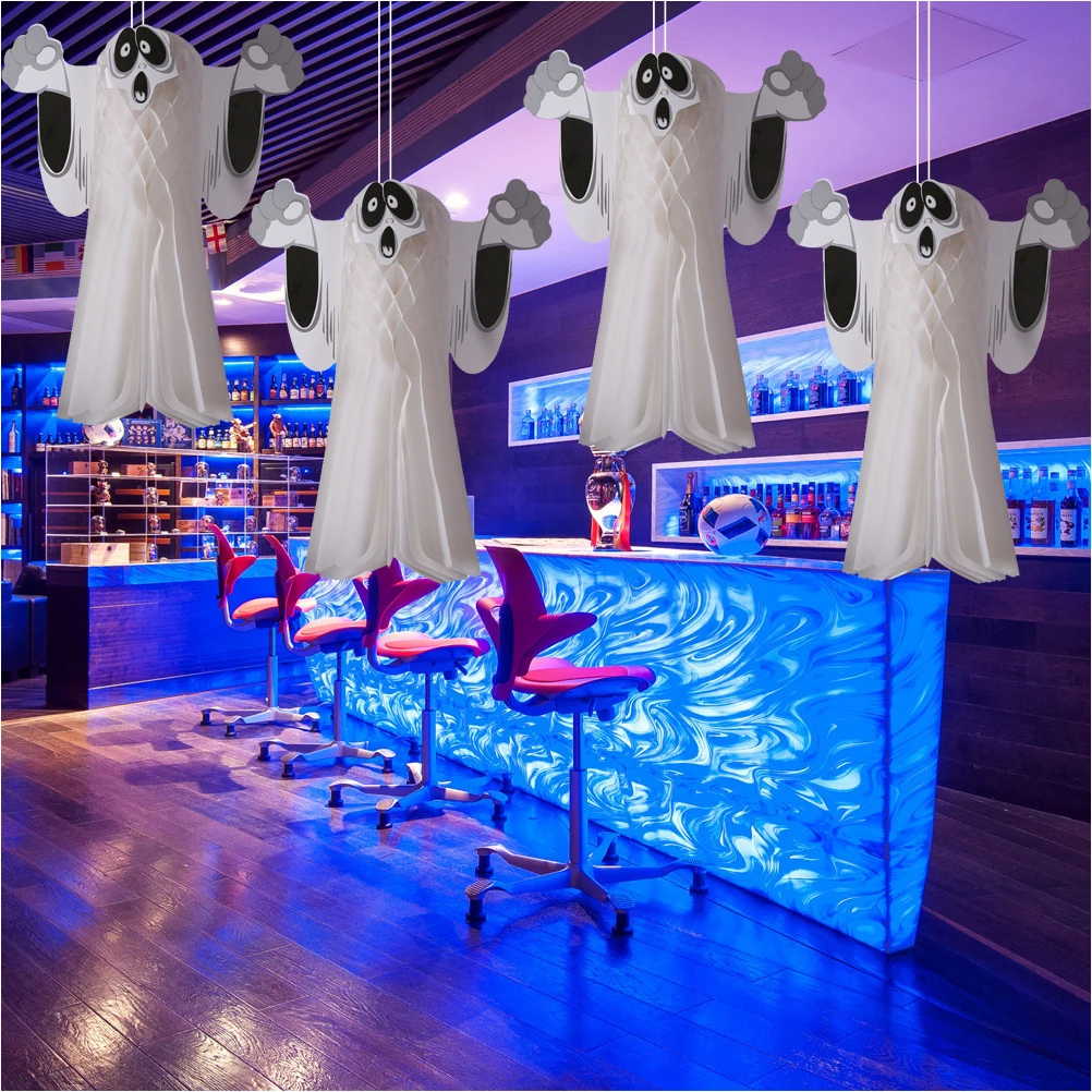 

2pcs Halloween Hanging 3D Pendant Garden Decor Halloween Party Supplies Creepy Ghost Decor Hanging Holiday