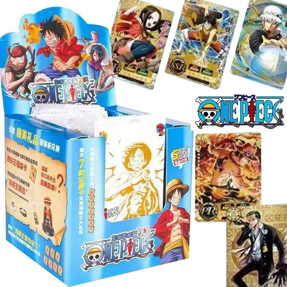 Genuine One Piece Collection Cards for Kids Youth Adventure Anime Be Courageous Luffy Zoro Nami Cards Booster Box Festival Gifts